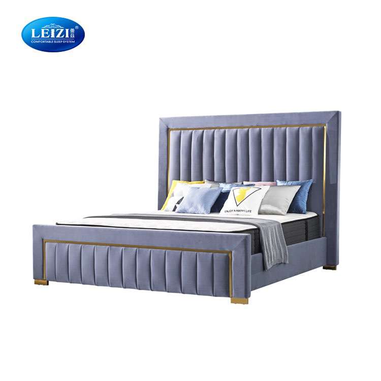 Luxury Modern Design Upholstered Super King Size Bed