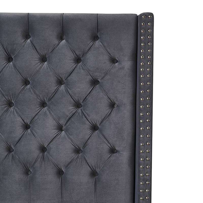 Grey Tufted Upholstered Bed Frame Manufacturers | LZ-936