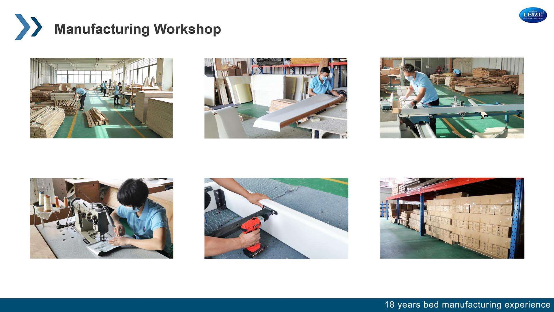 LEIZI Bed Factory Direct Manufacturing Workshop