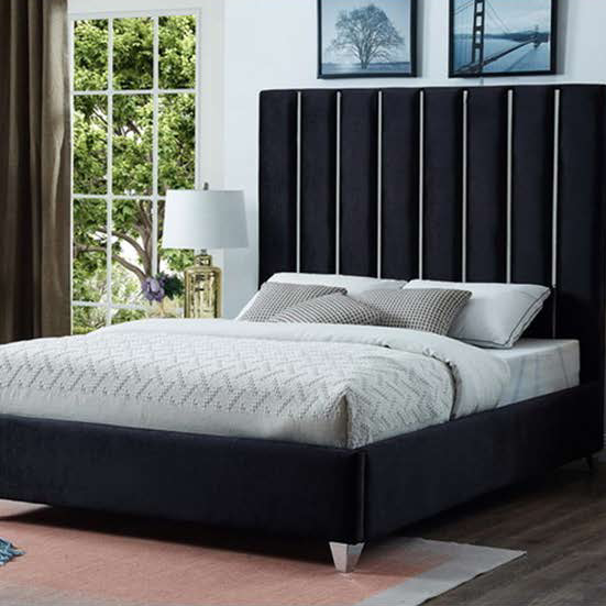 Minimalish Linen King Size Platform Bed Frame | LZ-910