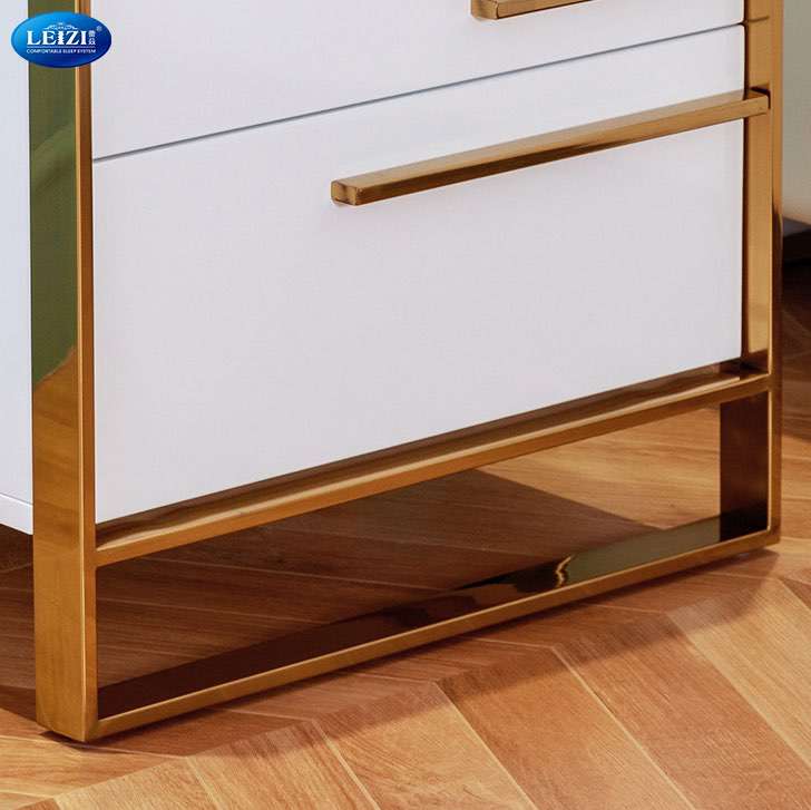Modern Nightstand Set With Double Drawers 