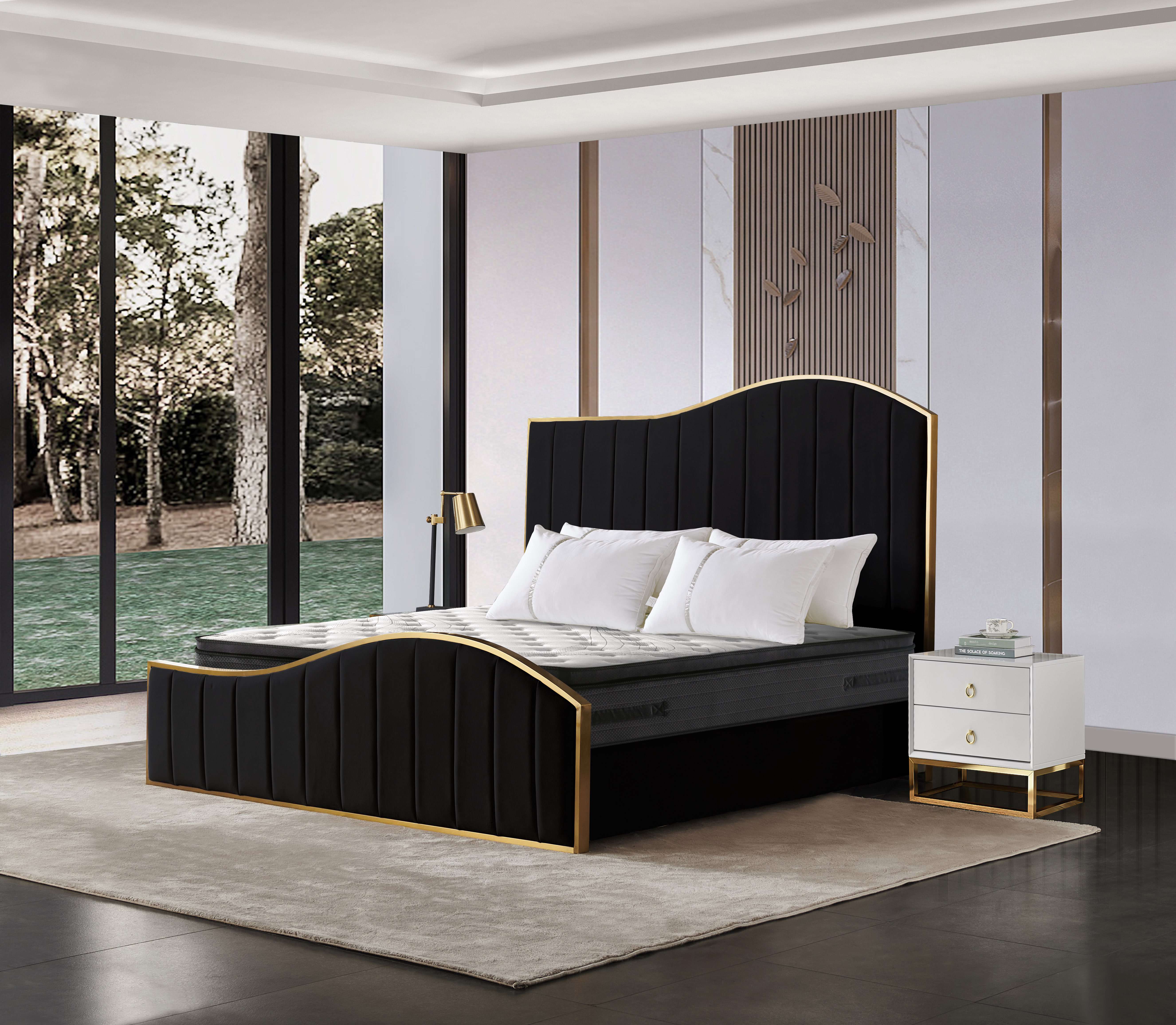 Nightstand and Bed Bedroom Set - LEIZI Furniture