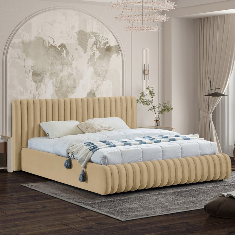Custom Modern Velvet Upholstered Bed Wholesale Factory | 812