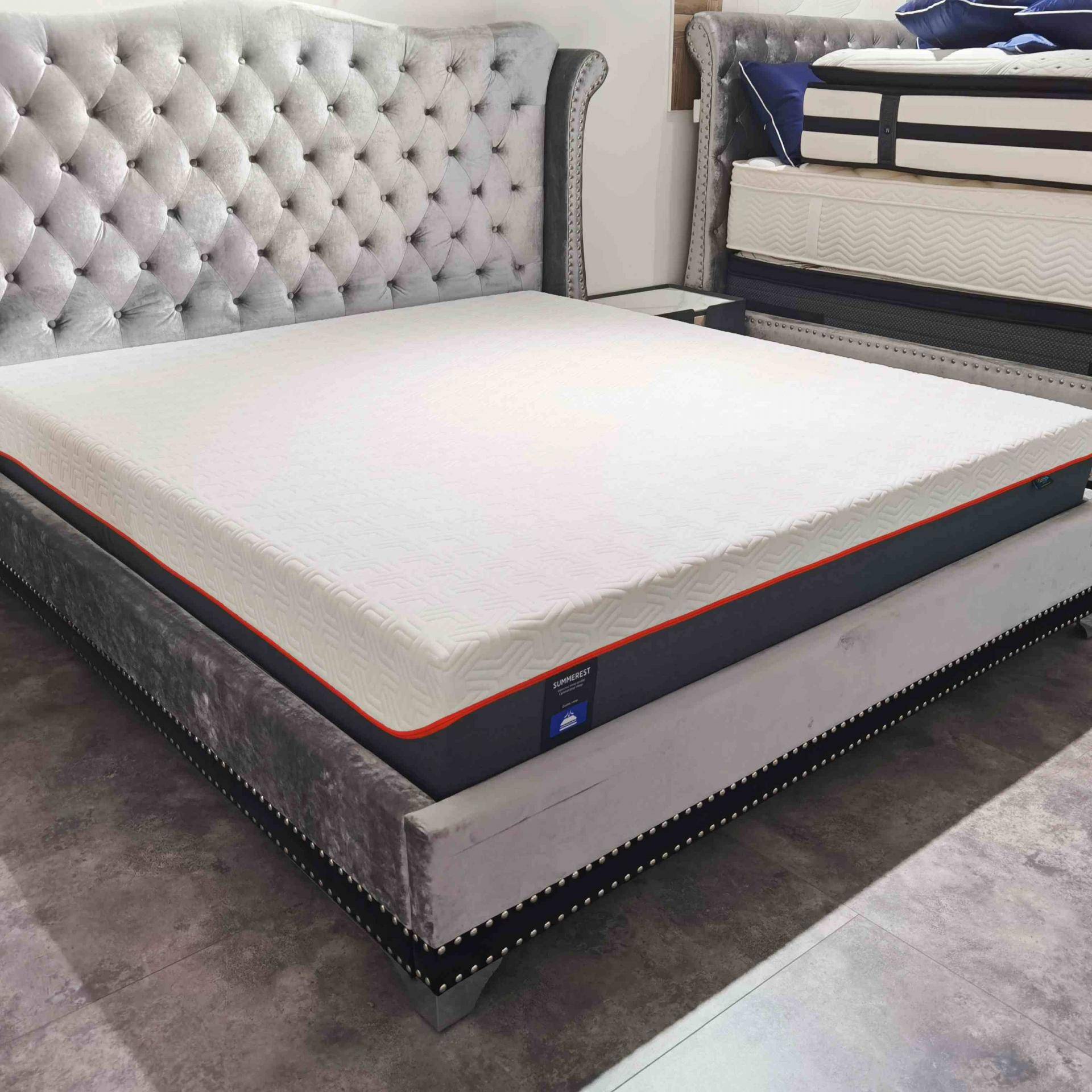 grey soft memory foam mattress contour