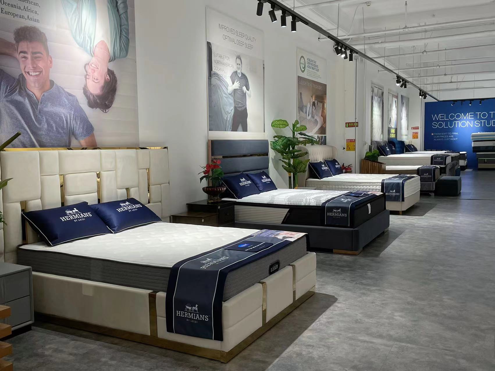 leizi mattress bed wholesale showroom
