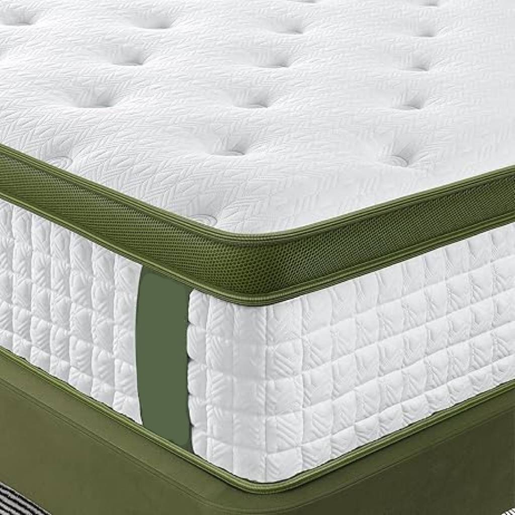 Green Luxury Euro Top Foam Pocket Spring Soft Mattress | 24M18