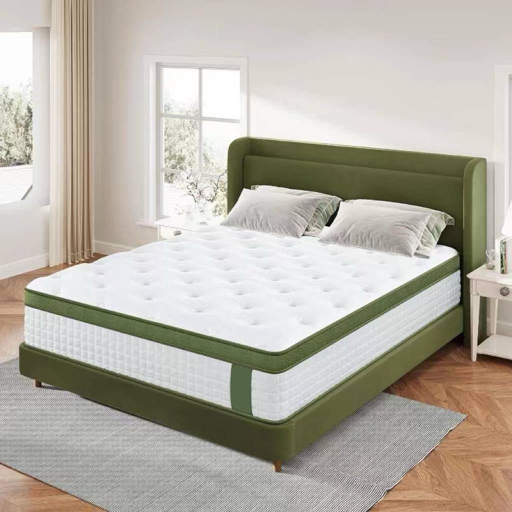 Green Luxury Euro Top Foam Pocket Spring Soft Mattress | 24M18